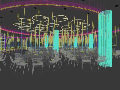 Business Restaurant - Coffee - Banquet  197 3D model