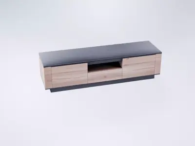 Low Poly TV Stand - Minimalist Media Console for Interior  3D model