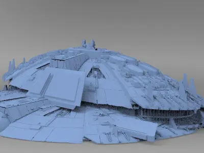 Jupiter Ruin launcher base ground structure 5 3D model