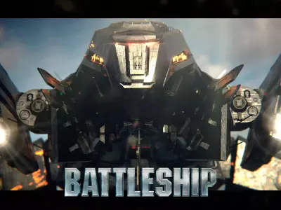 Battleship SpaceShip Release 3D model