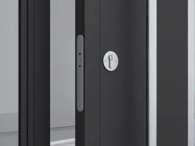 Aluminium door 243 3D model