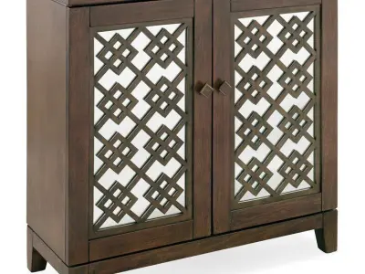 Engelina Mirrored Accent Cabinet - 2 Colour 3D model