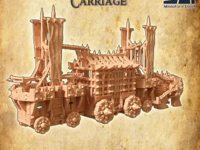 Imperial Giant Carriage Tabletop Terrain 28 MM 3D print model