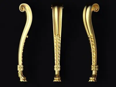 leg High quality 3d models for processing on a cnc machine 3D model