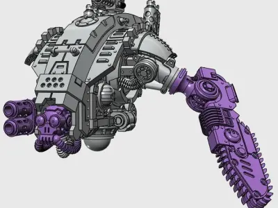 MECHA KNIGHT RETINUE THORAX 3D print model