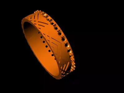 jewelery orange ring Free 3D model