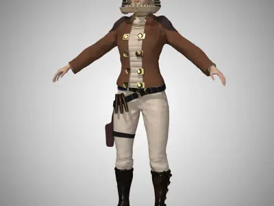 Colonial Warrior for La Femme 2 for Poser 3D model