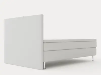 Meja Bed Package 140x200cm Light Gray With Neck Pillow Low-poly 3D model