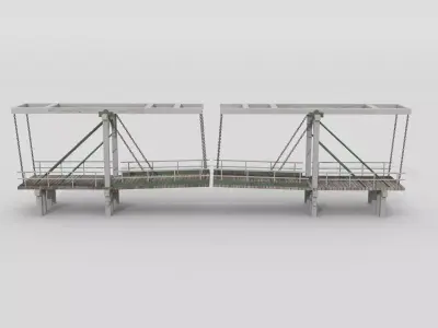 Amsterdam drawbridge 3D model