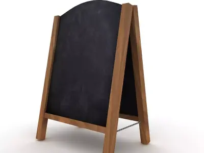 Wooden Sandwich Board 3D model