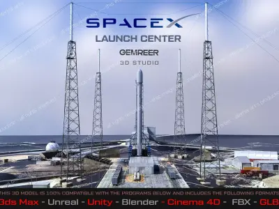 Spacex Launch Complex 3D model