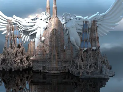 Angelic Arcane Mountain  3D model