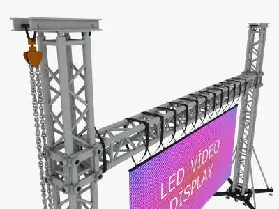 Led video wall truss 3D model