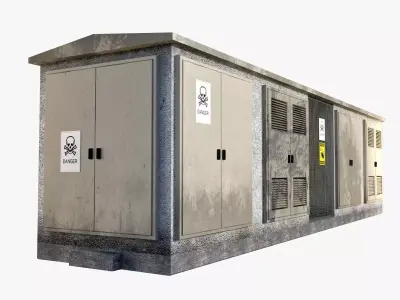 Concrete Transformer Station 3D model