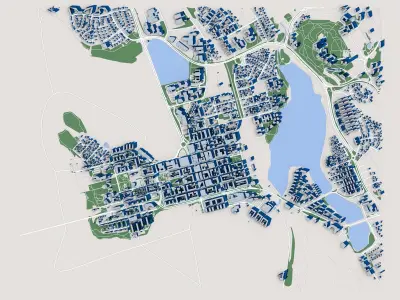 Lulea City Sweden 3D model