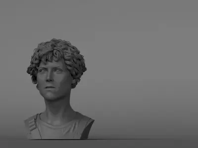 Sigourney Weaver - Ripley - Aliens 3D print model