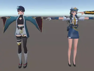 Super Mecha Champions characters 3D model