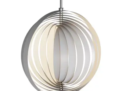 Pendant Light Led Pendant Rotates Space Ball Metal 3D model