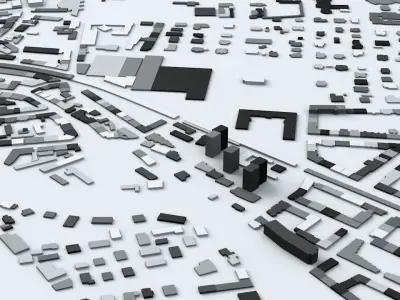 Innsbruck Streets and Buildings 3D model