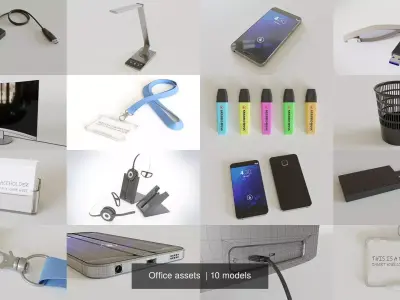 Office assets  3D Model Pack