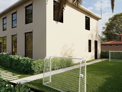 3D Exterior Scene 3D model design garden and landscape 3D model