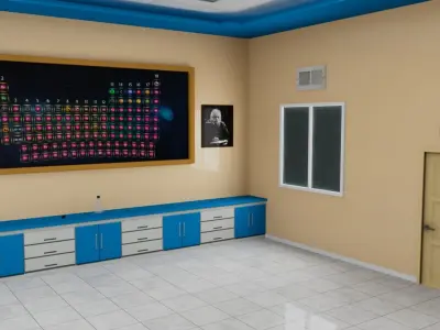 Conservation of mass lab Low-poly 3D model