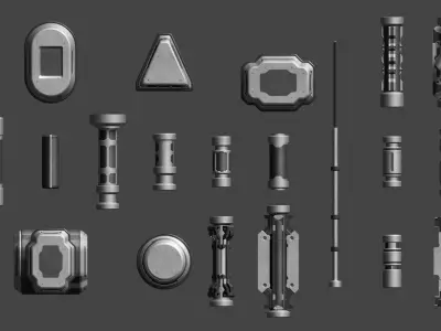 Scifi Antenna Collection 3D model