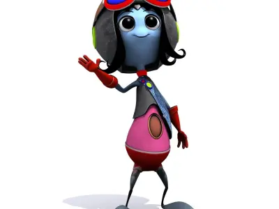 Cartoon Character Set 03 - Cuties 3D model