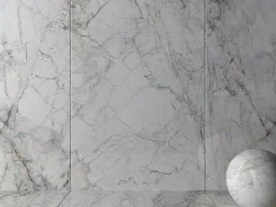 Wall Tiles Museum Supreme White 160x320 Set 3 Texture