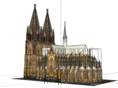 Architecture-Religion-God-Culture-Temple-054 cologne cathedral 3D model