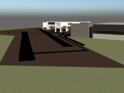 The Luke airport  Low-poly 3D model