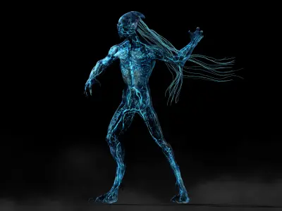 Alien Circulatory System Low-poly 3D model