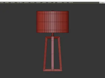 Helena Brass LED Rotary Socket Table Lamp Low-poly 3D model