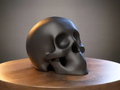 Robot Skull Headphone Stand Cyborg Headset Stand 3D print model