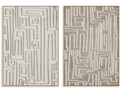 Abstract Painting Frame set 3D model 836