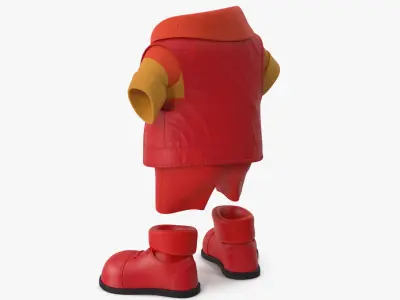  Cartoon Costume Red with a Short Sleeve Sweater 