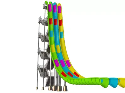 Water Slide Collection 3D model
