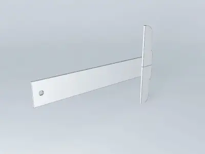 Ruler orange and door handle Free 3D model