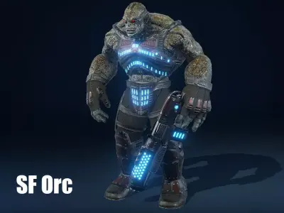 SF Orc Low-poly 3D model