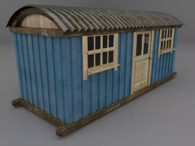 container house Low-poly 3D model buy