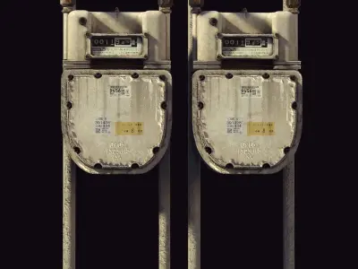 Japanese Gas Meter 3D model