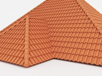 Realistic Roman Roof 1 3D model