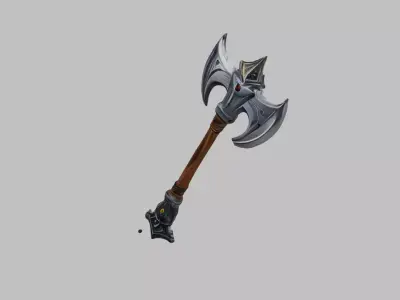 fancy axe3 Low-poly 3D model