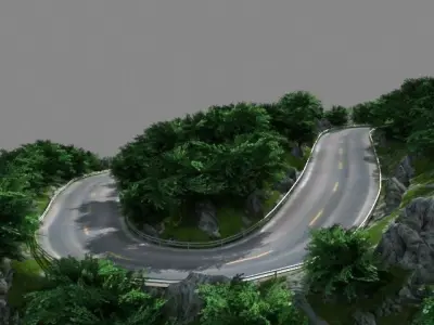Mountain Road 01 3D model