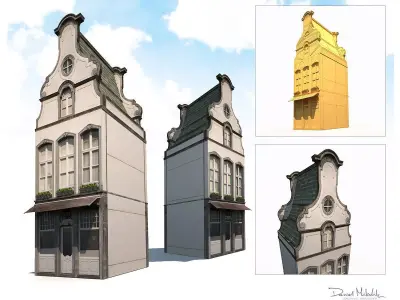 Apartment House 182 Low Poly Low-poly 3D model