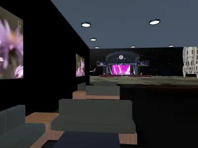 Festival Area In The Space VR-Ready-To-Use Low-poly 3D model