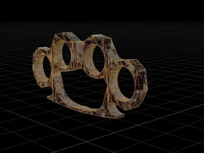 Game ready lowpoly Knuckleduster fist knuckle Low-poly 3D model