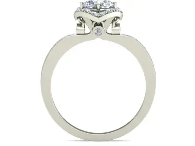 Women Wedding Engagement Ring 3D print model 7
