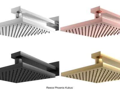 Fixtures - Shower Head Pack A 3D model
