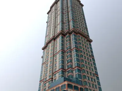 Moscow House Building39 Low-poly 3D model